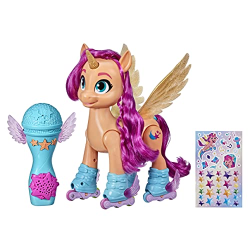 My Little Pony: A New Generation - Sunny Starscout Canta y Patina - Juguete de 22,5 cm con Control Remoto, 50 reacciones, Luces