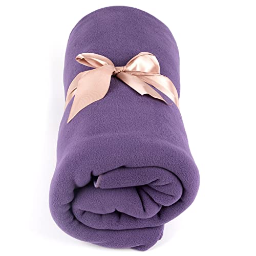 Myga RY1329, manta de forro polar, cojín y manta para estudio de yoga y meditación, relajante suave y acogedora, morado