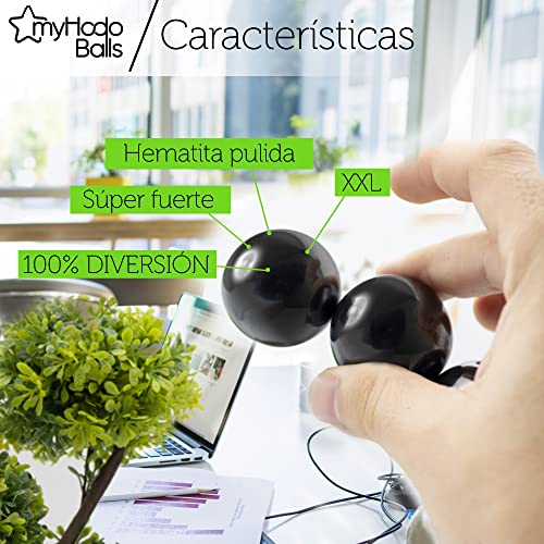 myHodo Bolas Magnéticas Antiestrés de 30mm (3 Piezas), Regalo Ideal, Imanes Antiestrés de Piedra Curativa Bolitas Magnéticas, Bolitas Imanes Extra Grande XXL, Accesorio Tecnológico de Oficina