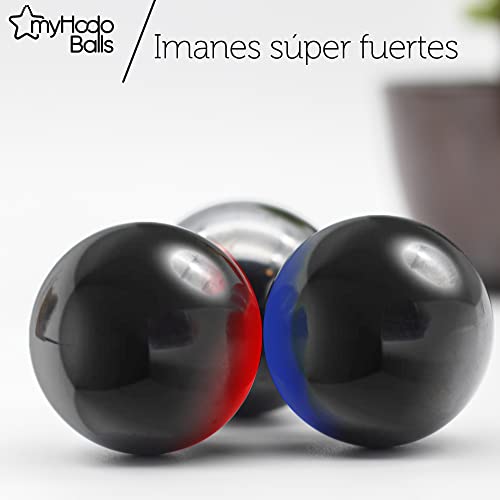 myHodo Bolas Magnéticas Antiestrés de 30mm (3 Piezas), Regalo Ideal, Imanes Antiestrés de Piedra Curativa Bolitas Magnéticas, Bolitas Imanes Extra Grande XXL, Accesorio Tecnológico de Oficina