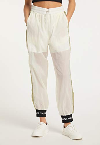 myMo ATHLSR Pantalones de chándal, Verde Oliva, Blanco Lana, L para Mujer