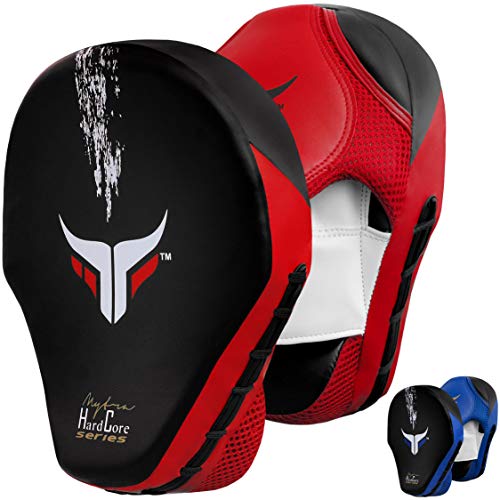 Mytra Fusion Curved Manoplas Boxeo MMA Muay Thai Almohadillas Boxeo para Entrenamiento de kárate, puñetazos, Kickboxing y Artes Marciales