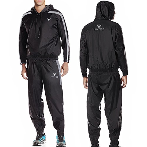 Mytra Fusion Weight Loss Sliming Fitness Sauna Sweat Suit BlackGrey