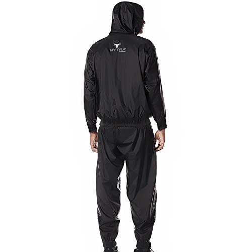 Mytra Fusion Weight Loss Sliming Fitness Sauna Sweat Suit BlackGrey