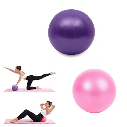 Naisfei Pelota de Gimnasia, pequeña Pelota de Pilates, 25 cm, Pelota de Yoga para bebé, Suave, Antideslizante, con Bomba, Pelota de Fitness, pequeña para Yoga, estiramientos y Ejercicios básicos