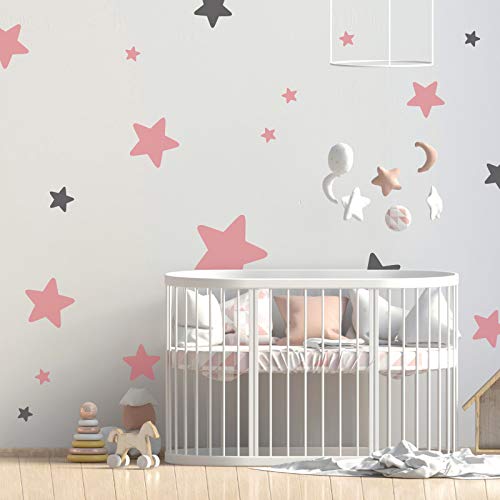 NAKLEO 5 plantillas de plástico reutilizables - Estrella Bandera Cinco Puntas 2-34x34cm a 9x9cm - patrón diseño niños pintura decoración habitación - artesanía DIY bricolaje muebles pared