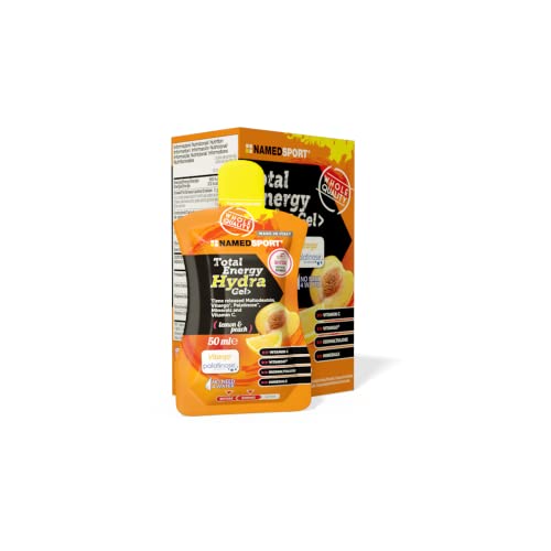 NAMEDSPORT> TOTAL ENERGY AMINO GEL>, Gel energético a base de maltodextrina, ideal para deportes de resistencia, Marca de Italia, Caja de 3 unidades