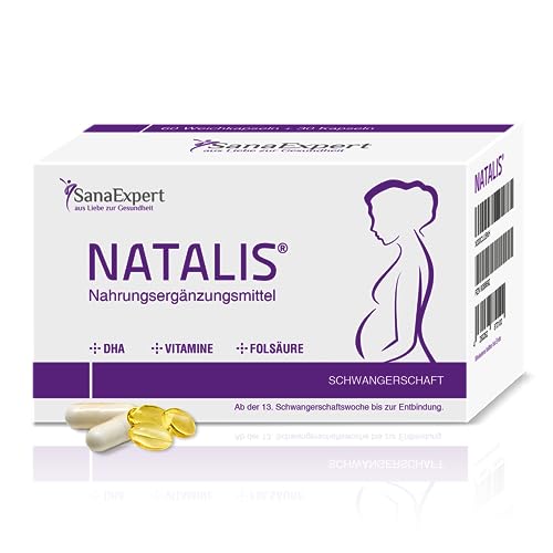 Natalis, Vitaminas Embarazo Con Acido Folico, Hierro, Dha, Vitaminas Y Nutrientes Esenciales, 90 Cápsulas - SanaExpert