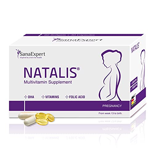 Natalis, Vitaminas Embarazo Con Acido Folico, Hierro, Dha, Vitaminas Y Nutrientes Esenciales, 90 Cápsulas - SanaExpert