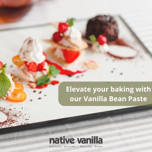 Native Vanilla - Pasta de Vainilla Pura y Natural 118 ml (4 oz) - Para los cocineros y para la cocina casera, la repostería y la elaboración de postres