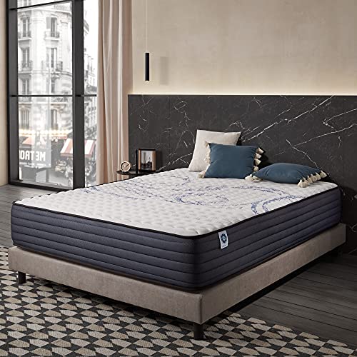 Naturalex - Colchón Viscoelástico Perfectsleep 150x190 cm - Espuma HR & Blue Látex - Altura 30 cm - Firme, Transpirable, Confortable, Ergonómico, Hipoalergénico - Reversible Cara Invierno y Verano