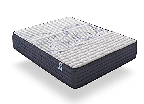 Naturalex - Colchón Viscoelástico Perfectsleep 150x190 cm - Espuma HR & Blue Látex - Altura 30 cm - Firme, Transpirable, Confortable, Ergonómico, Hipoalergénico - Reversible Cara Invierno y Verano