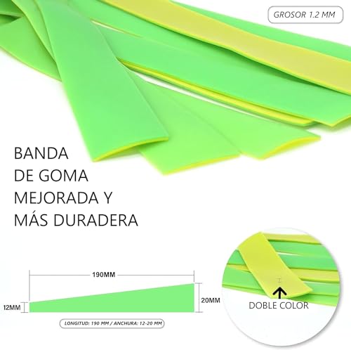 NAYAINOVA 6 Gomas Elasticas para Tirachinas Profesional de Caza y Tiro - Resortera - Goma Elastica Plana 1,2 mm Potente - Tirachinas Niño – Slingshot