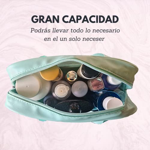 Neceser De Viaje Impermeable, Llevalo En La Maleta Y A La Playa. Neceser De Mujer con La Parte Superior Transparente, Ten Controlados Siempre Todos Tus Cosmeticos Y Tu Maquillaje.