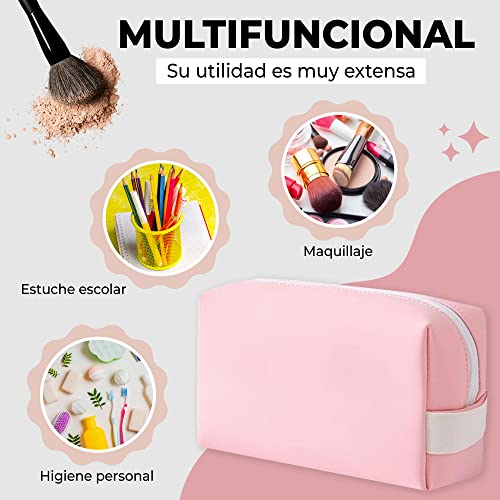 Neceser Organizador Maquillaje-Estuche Bolsa Viaje- Cosmeticos Almacenar - Aseo Mujer- Pequeño (Azul Claro)