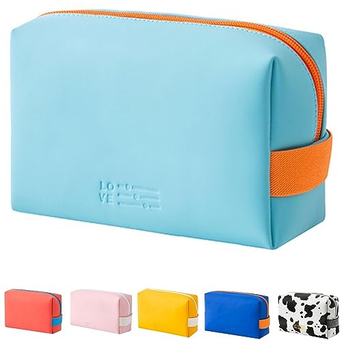 Neceser Organizador Maquillaje-Estuche Bolsa Viaje- Cosmeticos Almacenar - Aseo Mujer- Pequeño (Azul Claro)