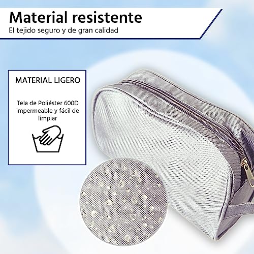 Neceser Pequeño Viaje Avión – Bolsa de Aseo Viaje Mujer – Neceser Mujer Maquillaje Bolso - Bolsa de Aseo Impermeable Hombre – Bolsa Aseo Impermeable Mujer Playa – Neceser Gimnasio Hombre - Blanco