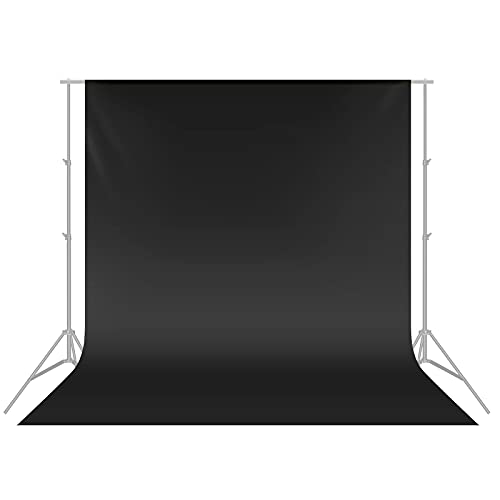 NEEWER 10 x 12 pies / 3 x 3.6M Plegable Telón de fondo de Poliéster para Estudio fotográfico Fondo fotográfico para Fotografía, Vídeo y Televisión (Negro)