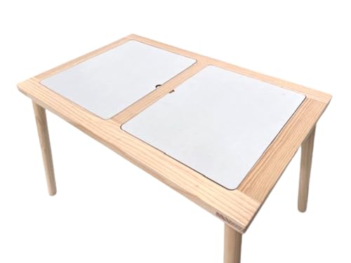 Nenitus Mesa sensorial Montessori de Madera, Mesa de Actividades niños, Mesa con bandejas extraibles, Mesa niños para líquidos, Mesa niños Madera.