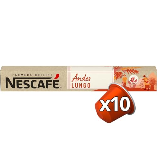 NESCAFÉ Farmers Origins Andes Lungo Cápsulas de Café 8 x 10 Unidades - Aprobado para Máquinas Nespresso