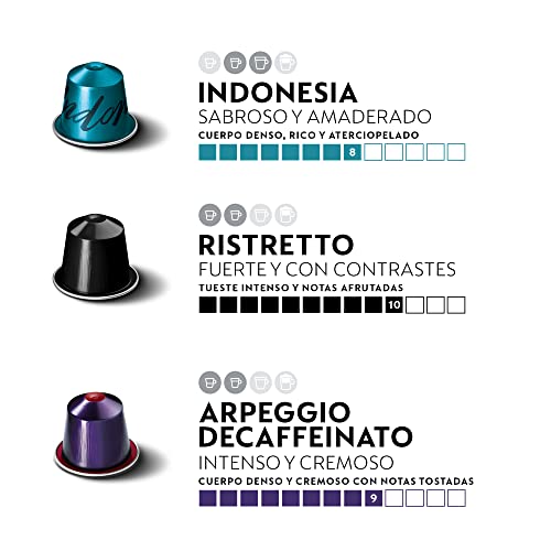 Nespresso Original Cápsulas de Café, 100 Unidades (Pack Discovery con 6 Variedades de Café) para Máquina de Café, Cafetera. Descubre tu gama de cafés preferida