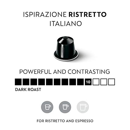 Nespresso Original Cápsulas de Café Ristretto, 50 Cápsulas para Máquina de Café, Cafetera, Tueste Intenso con Notas Afrutadas