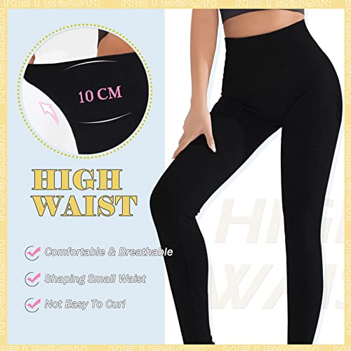 Neteson Leggings Deportivos Mujer Push Up Cintura Alta Mallas Anticeluliticos Sin Costuras Opaco Scrunch Butt Pantalones Gym Yoga Fitness Jogging Entrenamiento