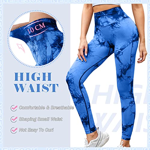 Neteson Leggings Deportivos Mujer Push Up Cintura Alta Mallas Anticeluliticos Sin Costuras Opaco Scrunch Butt Pantalones Gym Yoga Fitness Jogging Entrenamiento