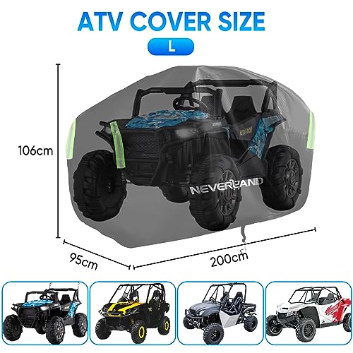 NEVERLAND 300D Oxford Funda para ATV Exterior ATV Quad Cover a Prueba de Agua Protección contra el Polvo a Prueba de Invierno, protección UV 200 * 95 * 106cm