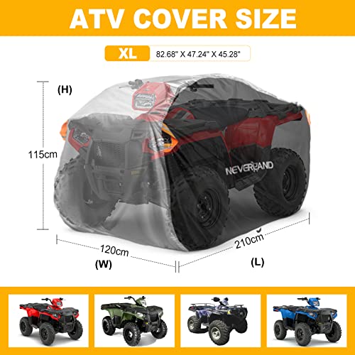 Neverland Funda Quad,Impermeable Cubierta para Quad ATV Cover Exterior con Tafetán de Poliéster 190T Agujeros para la Cerraduracubre para Quad Protección contra la Lluvia Nieve Polvo Granizo Sol XL