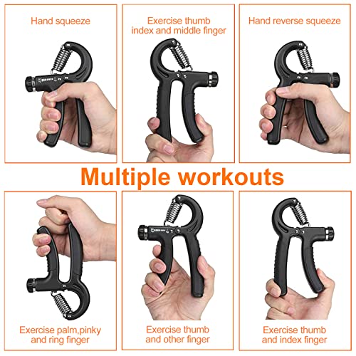 Newaner 2 piezas Hand Grip Strengthener, 5-60kg Ajustable Fortalecedores de Mano Profesional, Grip Antebrazos Fortalecer, Fortalecedor de Agarre para Musculación, Terapia, Aliviar la Presión