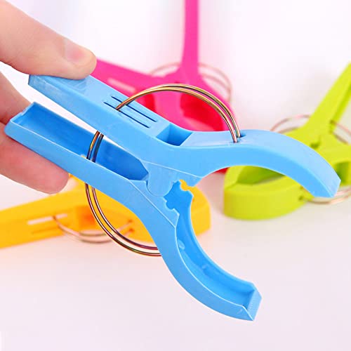 Newaner Grandes Playa Toalla Clips Pinzas de Plástico Fuerte, Durable Resistente Clips, Pinza de la Ropa, Resistentes al Viento, Brillante Color Clips para la Ropa Pesada y el Lavarse(16 pcs)