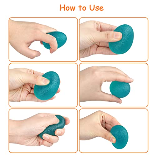 NEWSTYLE Fortalecedores de Agarre de Mano Finger stretcher silicona Pelotas Antiestres Terapia Mano, Entrenador de Dedos, Bolas Mano Alivio Estrés para Ejercicios de Antebrazo