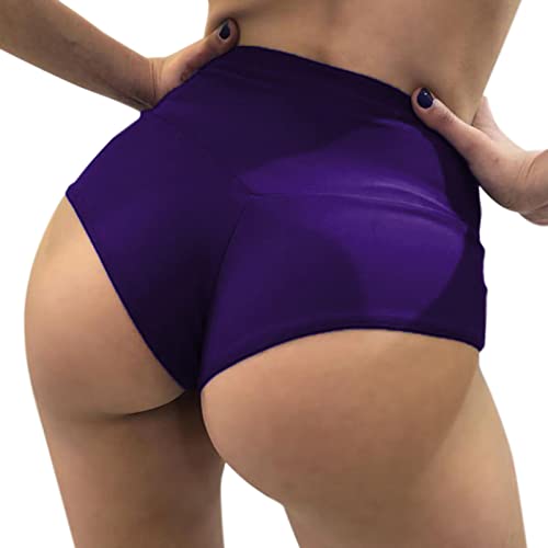 NHNKB Pole Dance Shorts Sexy Mujer Cintura Alta Color Sólido Delgado Cadera Pantalones Elásticos Glúteos Vientre Deportes Yoga Pantalones de Yoga Pantalones de Tiempo Libre 501 Pantalones Cortos