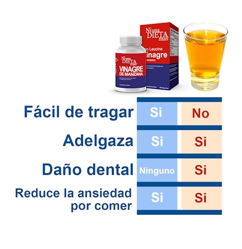 NI UNA DIETA MÁS - Cápsulas de Vinagre para Bajar el Abdomen (para Niños y Adultos)