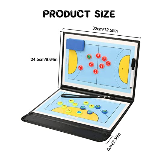 NiC IS COCNG Pizarra Balonmano Plegable Balonmano Táctico Magnético Entrenador Tablero Jugador Competición Entrenamiento Suministros De Entrenador