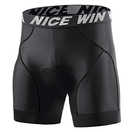 NICEWIN Ropa Interior de Ciclismo para Hombre Pantalones Cortos de compresión Acolchados en 3D MTB Bicicleta Bicicleta Motocicleta