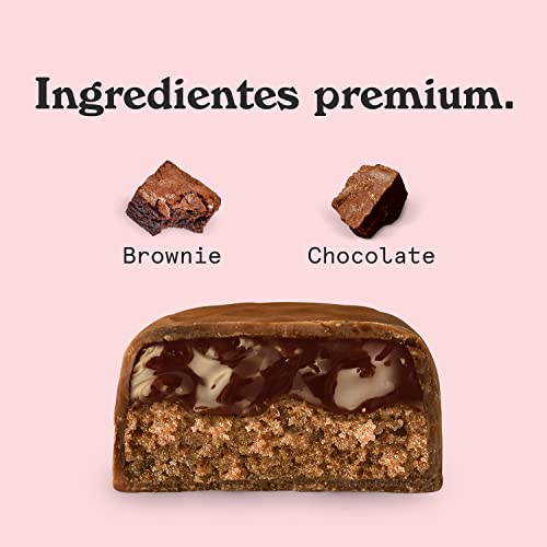 NICKS Barrita Proteinas Keto Brownie | 15g Proteína | 188 Calorías | Low Carb Protein Bar Chocolate Snacks Sin Azúcares Añadidos Sin Gluten (12 Barras Proteicas x 50g)