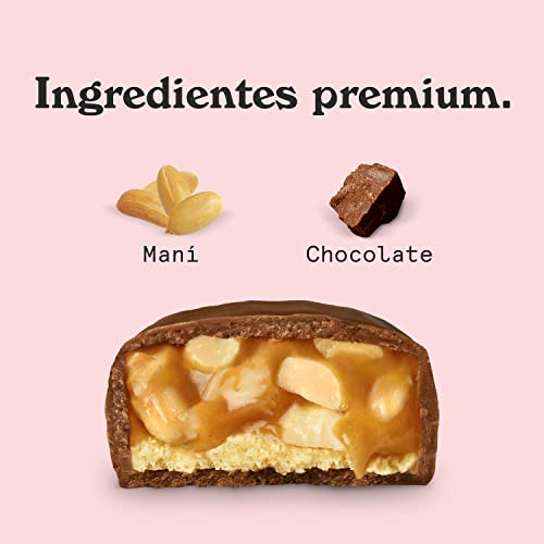 NICKS Barrita Proteinas Keto Cacahuetes | 15g Proteína | 183 Calorías | Low Carb Protein Bar Chocolate Snacks Sin Azúcares Añadidos Sin Gluten (12 Barras Proteicas x 50g)