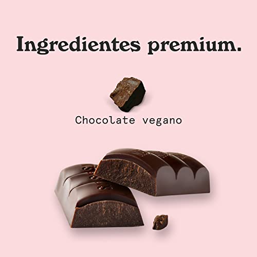 NICKS Chocolate Negro Vegan Barrita Keto Sin Azúcar Añadido Low Carb Snacks Sin Gluten (Dark chocolate bars 15x25g)