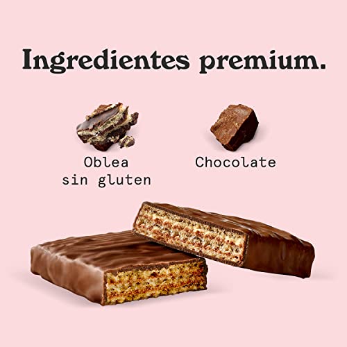 NICKS Protein wafer Chocolate | 25% Proteína | 198 calorías | Barritas Proteicas Oblea Sin Azúcar Añadido Low Carb Snack Bar Sin Gluten (9x40g)