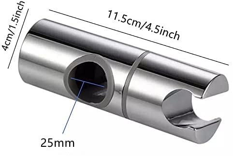 Nicoone Soporte de Ducha de Mano, Soporte Ajustable Para Cabezal de Ducha ABS para un Riel Elevador de Ducha Redondo Estándar de 25 mm