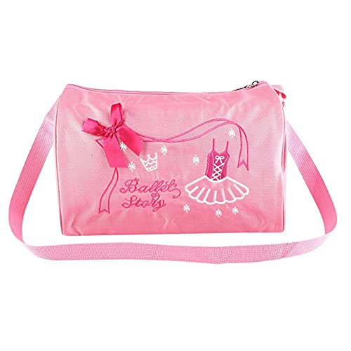 Niiyen Mochila de Baile de Ballet, niña, niños, Baile, Ballet, natación, Mochila, Bolso Bordado, Correa Ajustable y Cremallera fácil, para Ballet, Danza, Baloncesto(Pink)