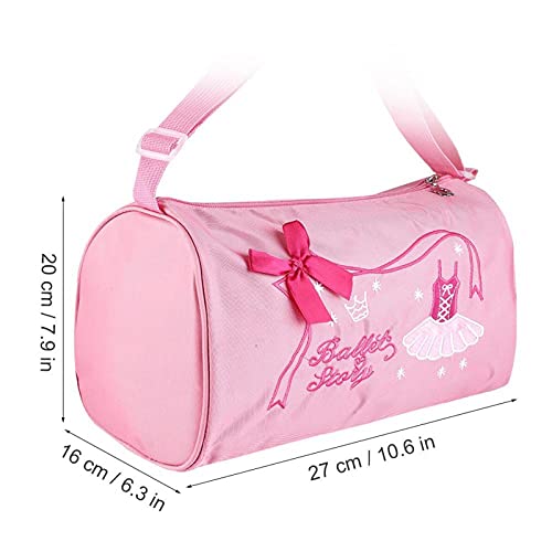 Niiyen Mochila de Baile de Ballet, niña, niños, Baile, Ballet, natación, Mochila, Bolso Bordado, Correa Ajustable y Cremallera fácil, para Ballet, Danza, Baloncesto(Pink)