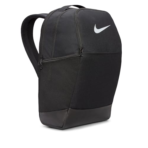 NIKE Brsla, Sports Backpack Unisex Adulto, Black/black/white, Talla Única