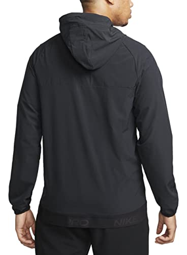 Nike Chaqueta Pro Dri-fit Flex Vent Max para hombre, negro/blanco, L