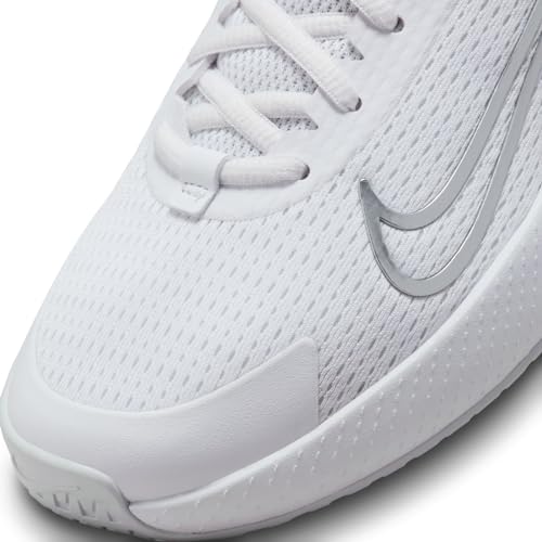 NIKE Court Vapor Lite 2, Zapatillas Mujer, White Metallic Silver Pure Platinum, 36 EU