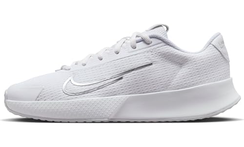 NIKE Court Vapor Lite 2, Zapatillas Mujer, White Metallic Silver Pure Platinum, 36 EU