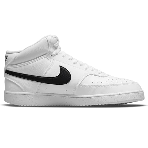 Nike Court Vision Mid Next Nature, Zapatillas de Gimnasia Hombre, White Black White, 43 EU