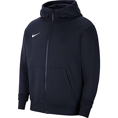 NIKE CW6891 Y NK FLC PARK20 FZ Hoodie Sweatshirt Boys Obsidian/White L (147/158 cm)